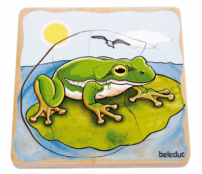 Lagen-Puzzle Frosch 5 Lagen/28 Teile
